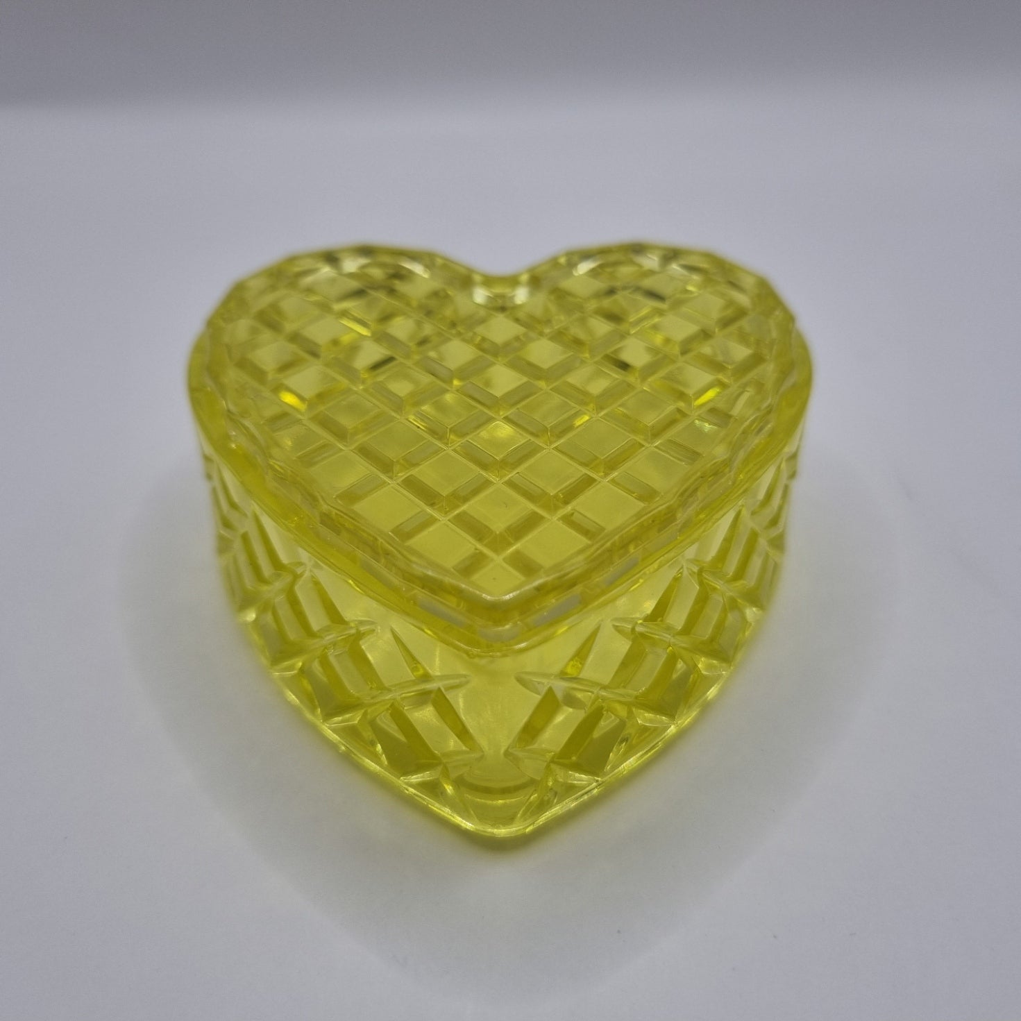 Lemon Yellow Heart Shaped Box