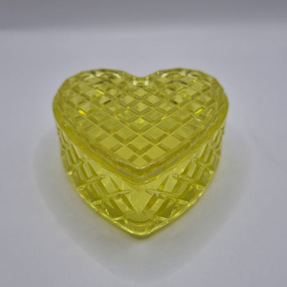 Lemon Yellow Heart Shaped Box
