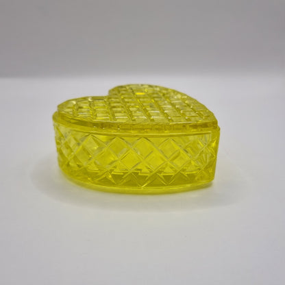Lemon Yellow Heart Shaped Box