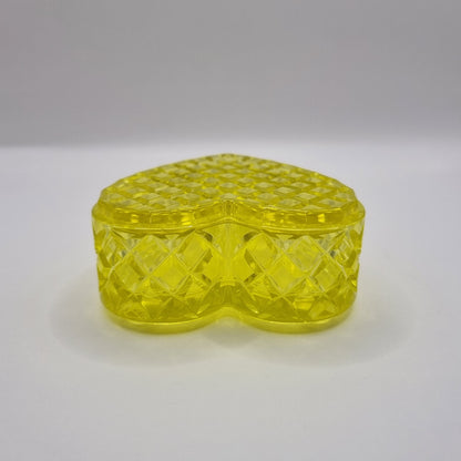 Lemon Yellow Heart Shaped Box