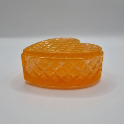 Orange Heart Shaped Box