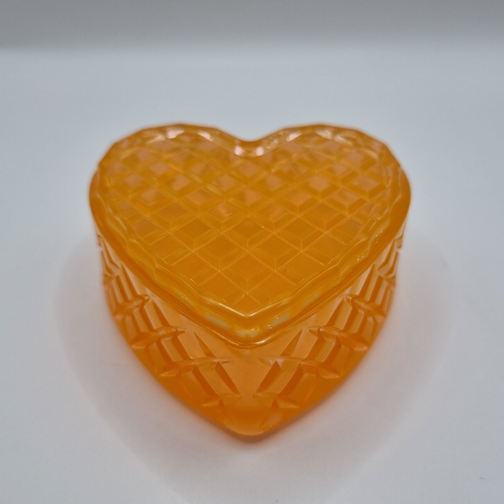 Orange Heart Shaped Box