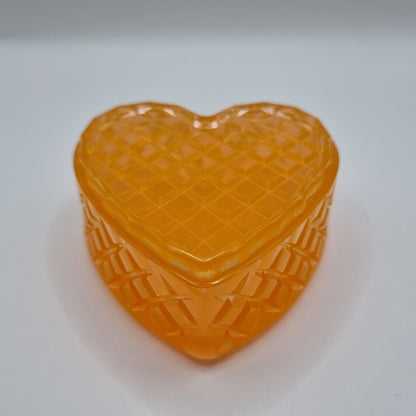 Orange Heart Shaped Box