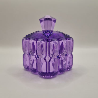 Purple Transparent Jewellery Box with Purple Gems