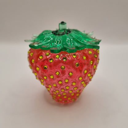 Novel Red Strawberry Trinket Pot